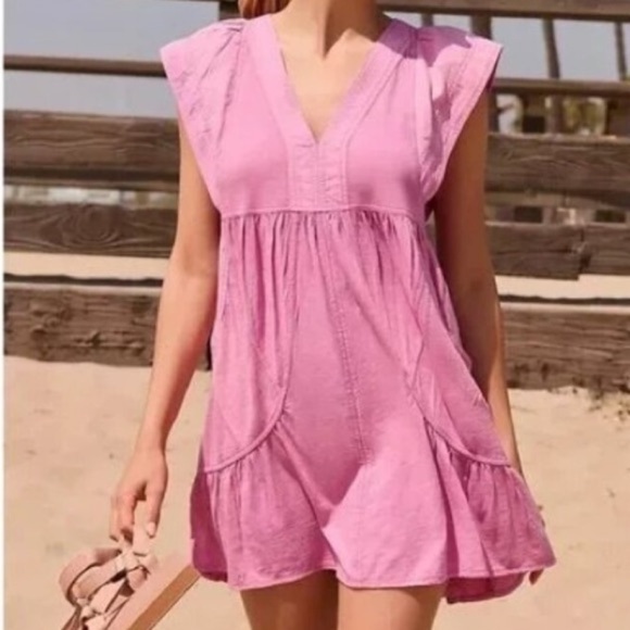 Daily Practice from Free People Pink/Purple  Swim Coverup - Picture 1 of 8
